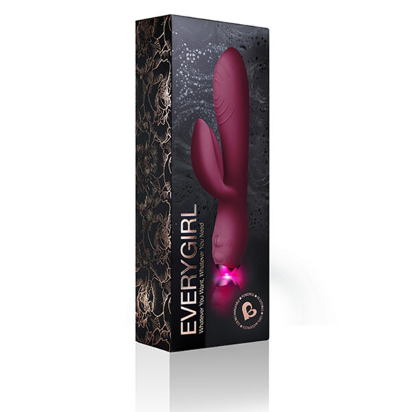 Luksuslik rabbit-vibraator Everygirl (punane)