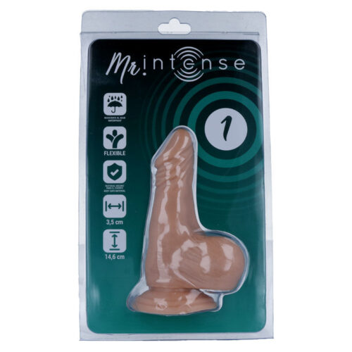 Mr. Intense dildode sarja kuuluv väiksema mõõduline realistlik munanditega dildo, mille pikkuseks on 14.6cm.