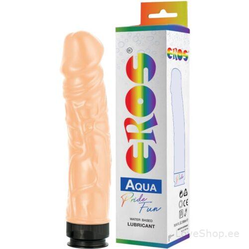 Plastikust dildo Eros Aqua Pride (kaasa libesti)