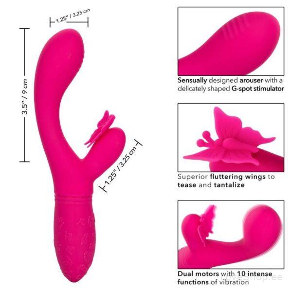 Rabbitvibraator Butterfly Kiss (roosa) - Image 3