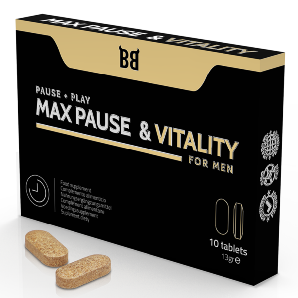 Seemnepurset edasi lükkav ja seksuaalset võimekust suurendavad tabletid Max Pause & Vitality