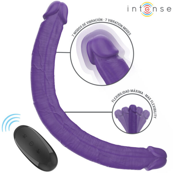 Hiiglaslik vibreeriv kahepoolne dildo Gunter