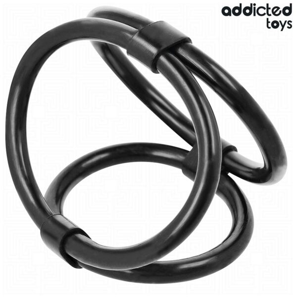 Kolmekordne peenise- ja munandirõngas Addicted Toys - Image 2