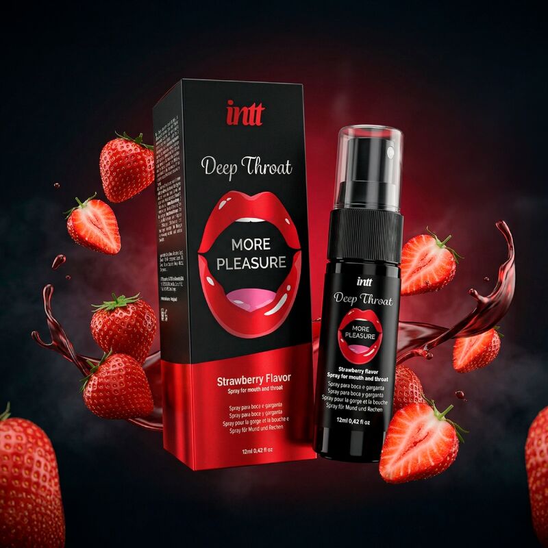 Oraalseksi võimendav sprei Intt Deep Throat Strawberry — изображение 3