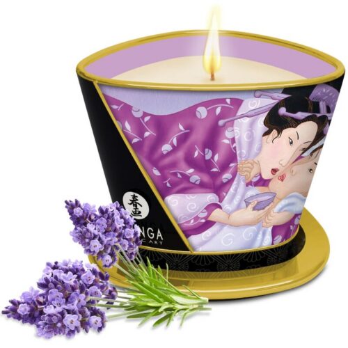 Massaažiküünal Shunga Sensation (lavendel)