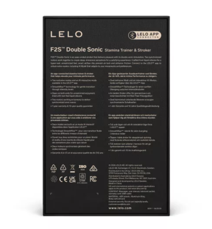 Masturbaator Lelo F2S Double Sonic Red - Pilt 5